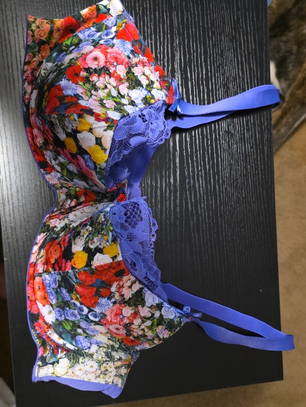 Cacique Purple Lace Trim Bra